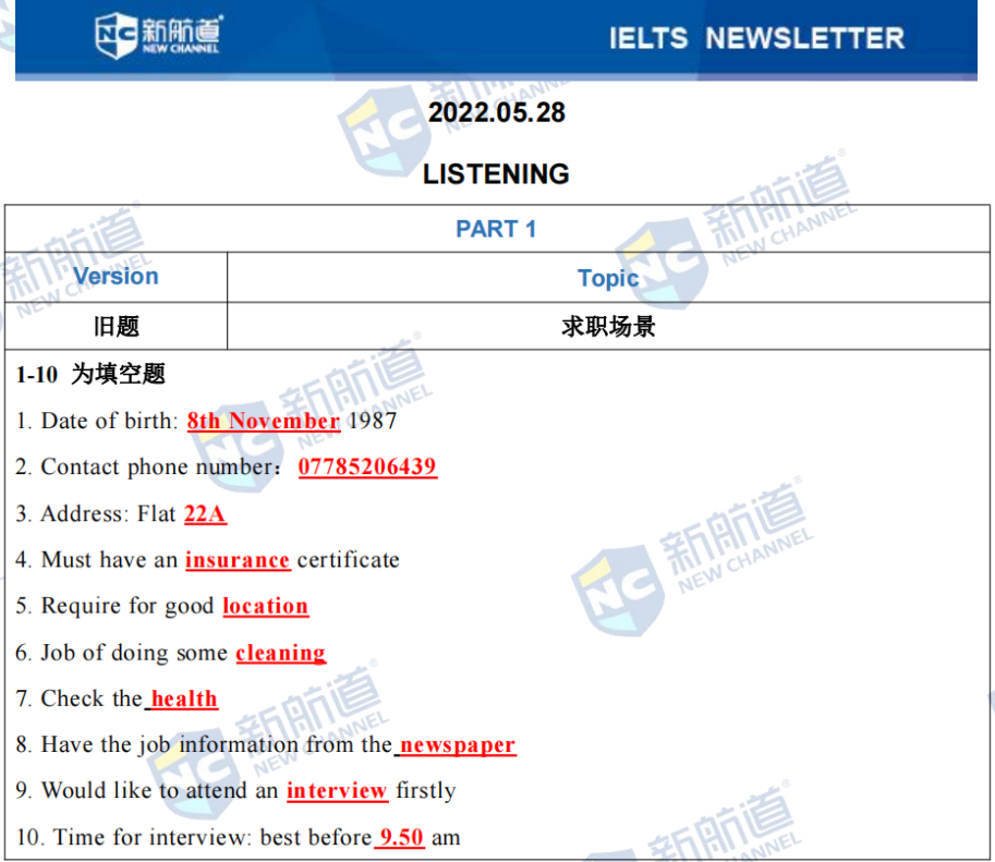 5月28日雅思考试考了什么？5月28日雅思考试答案解析