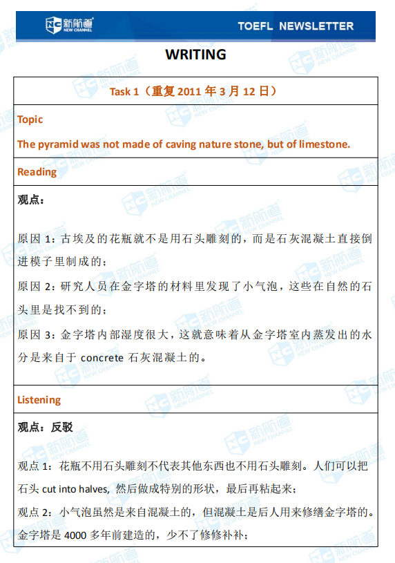 新航道2020年08月29号托福考试机经！