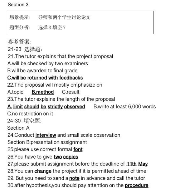 新航道2021年12月雅思听力考试分析（下）