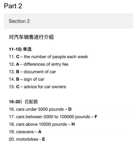 2020年12月3&5日雅思听力考试预测（上）