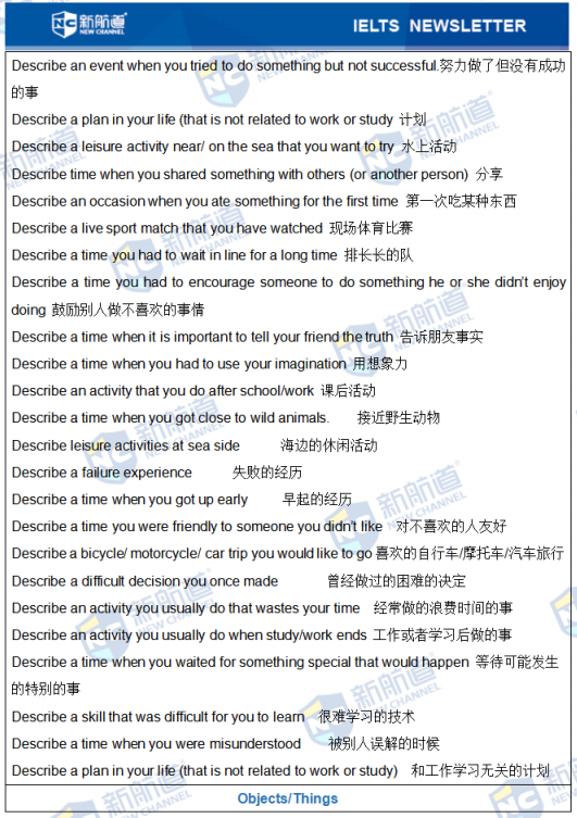 雅思考试机经