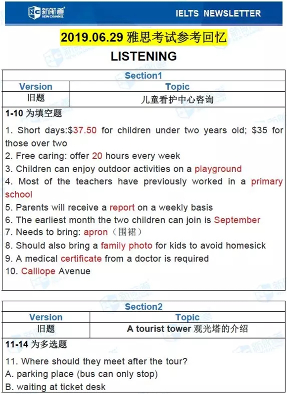 2019年6月29日雅思考试机经回忆