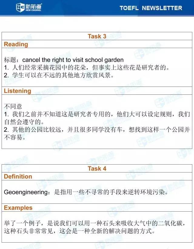 2017年6月3日托福考试机经口语部分