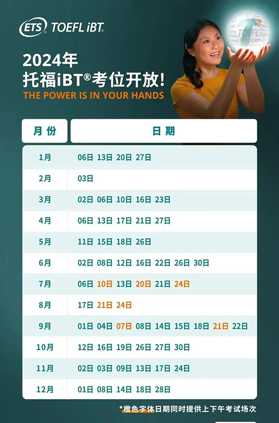 托福考试时间