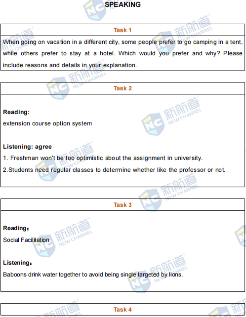 新航道2022年2月19日托福考试回忆（下午场）
