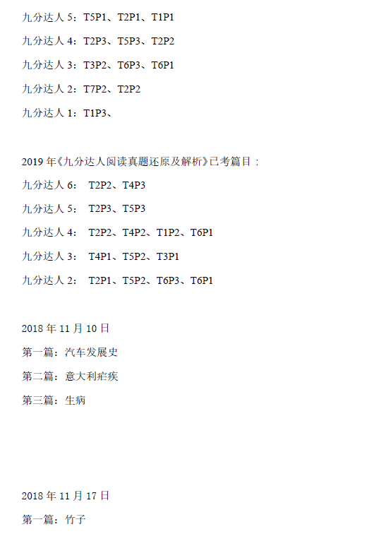 2020年11月12日雅思阅读考试预测