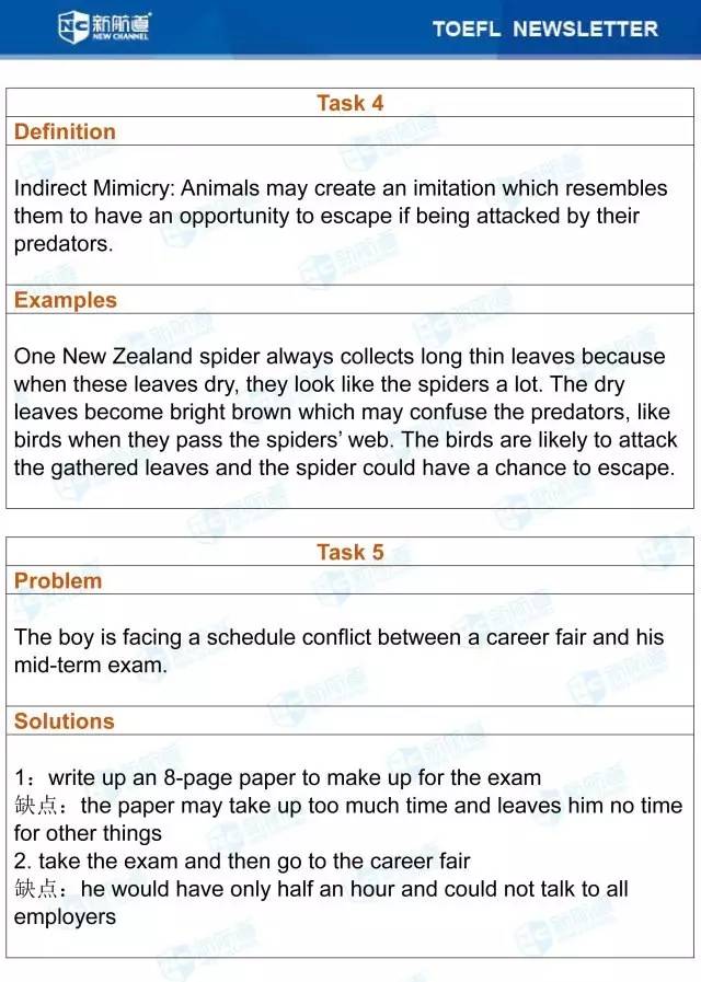 新航道2017年6月10日托福考试机经口语部分