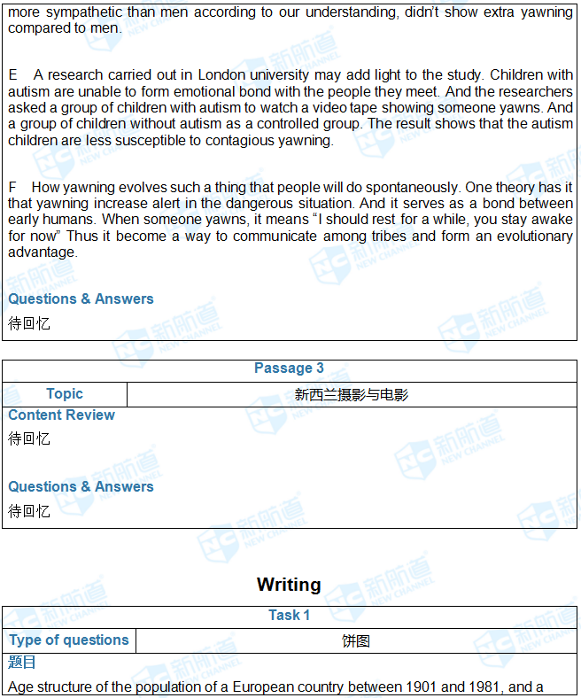 完整版2018.1.13雅思机经回忆