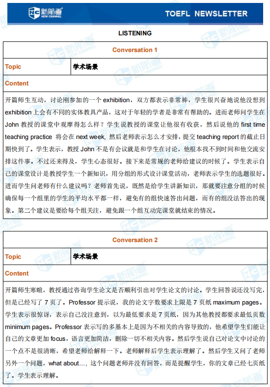 托福考试机经