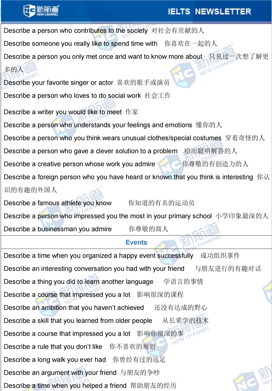雅思考试机经