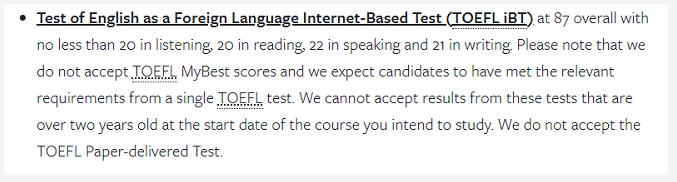 消息！ETS公布2022英国大学托福录取分数！