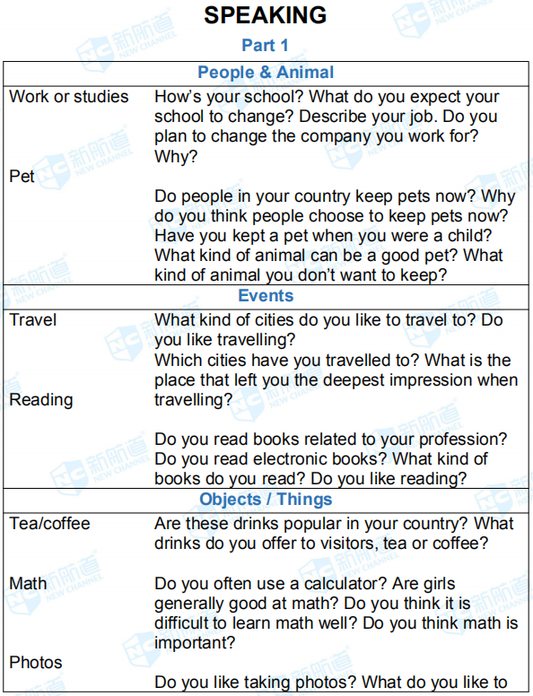 新航道2019年5月18日雅思考试机经回忆完整版
