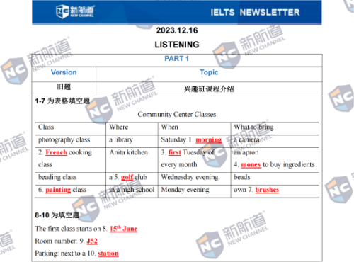 12月16日雅思考试回忆