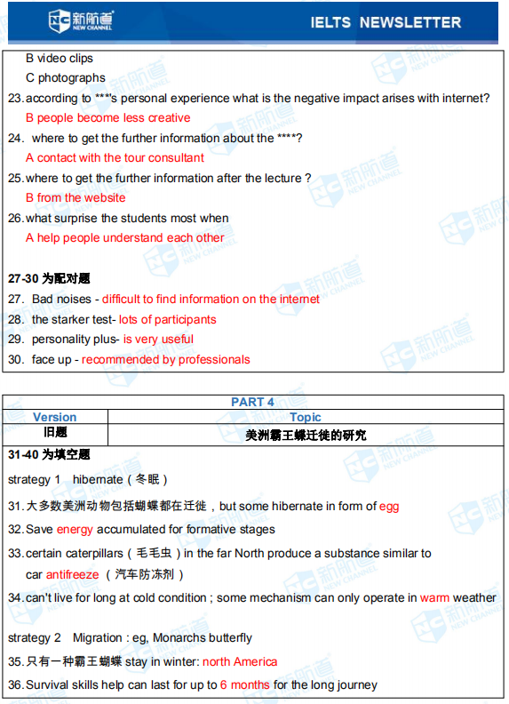 新航道2020年01月16日雅思考试机经！ 	