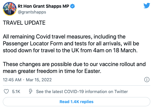 留学生注意！英国取消所有入境限制，不再进行检测和隔离！