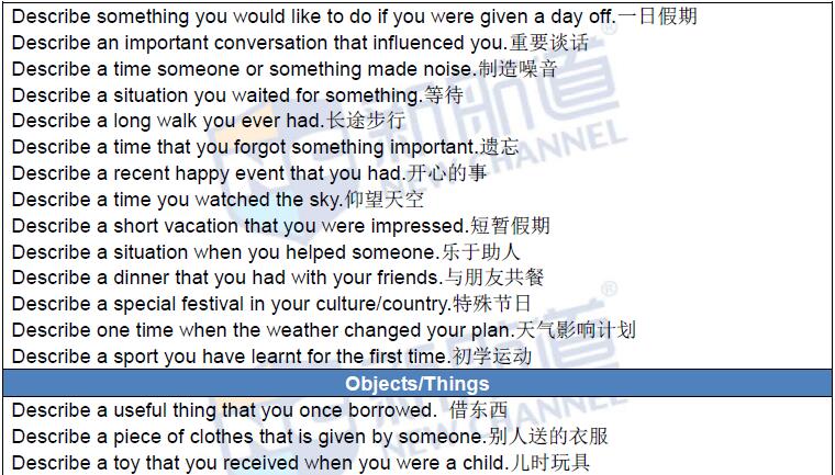 新航道2016年1月23日雅思考试回忆口语3