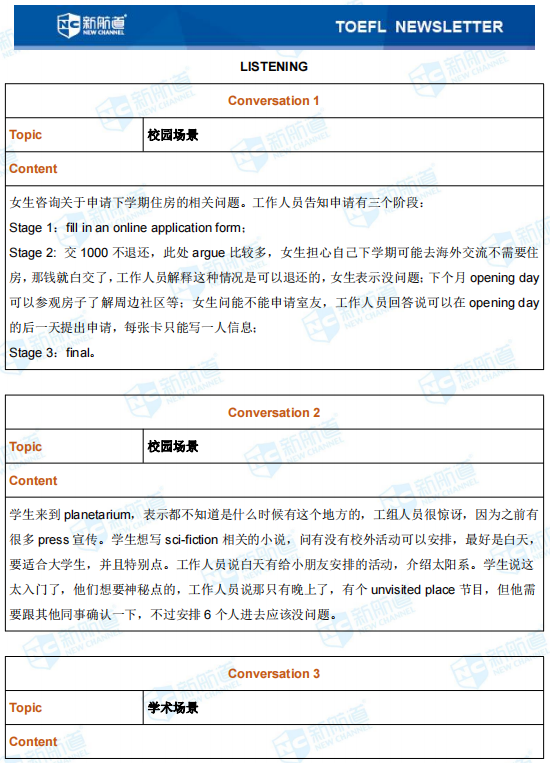 托福考试机经