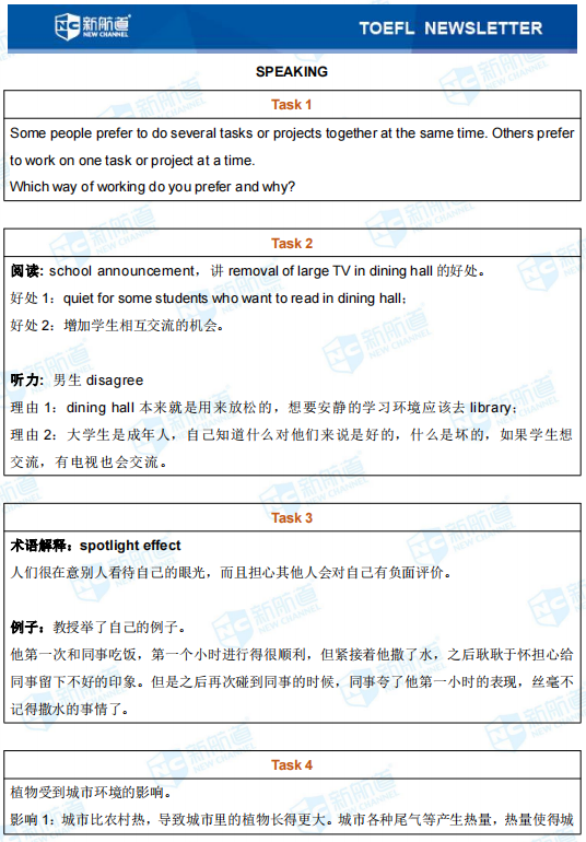 托福考试机经
