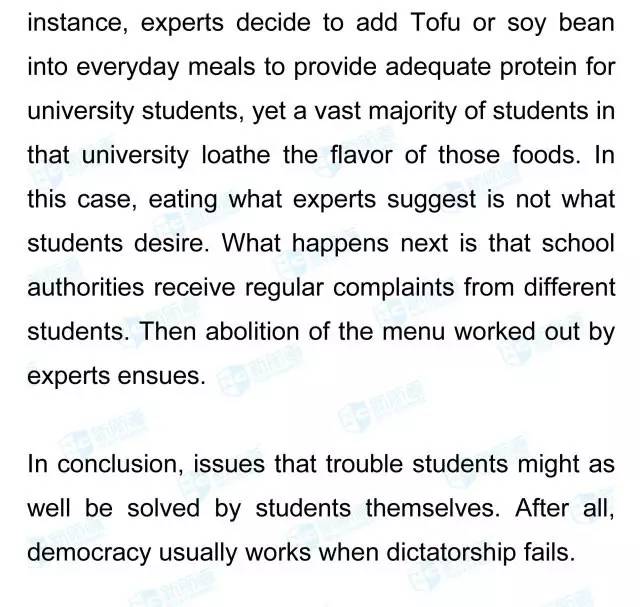 2017年5月20日托福写作参考范文