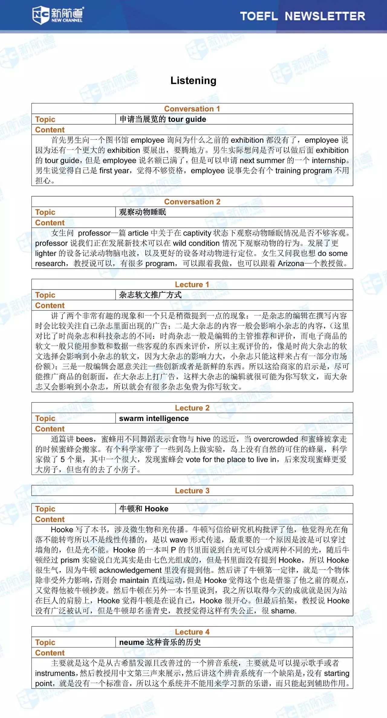 2017年10月21日托福考试机经听力部分
