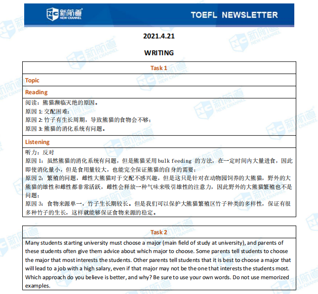 托福考试机经