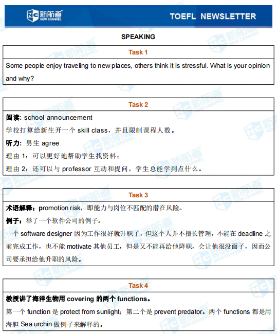 托福考试机经 托福考试机经