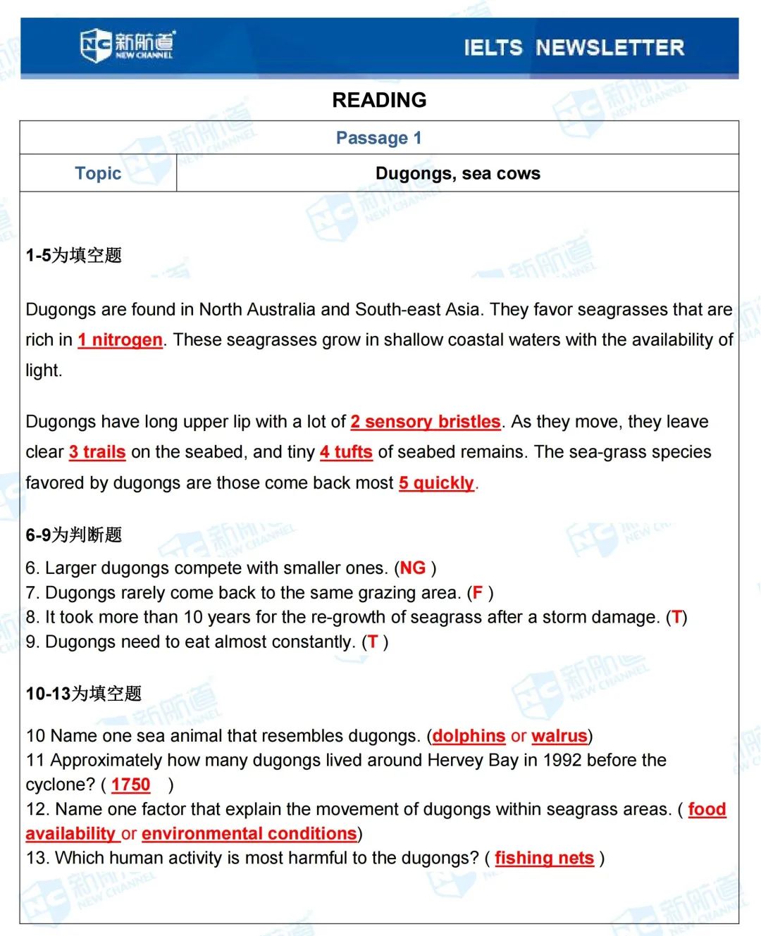 雅思考试机经