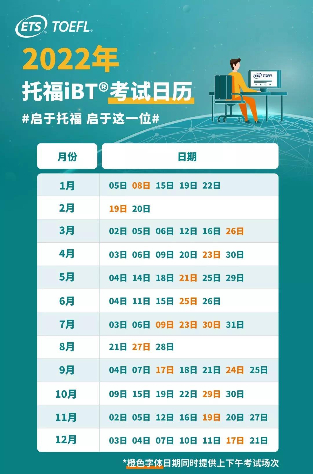 托福2022年考位 托福2022年考位