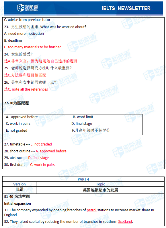 新航道2020年10月24日雅思考试机经! 新航道2020年10月24日雅思考试机经!