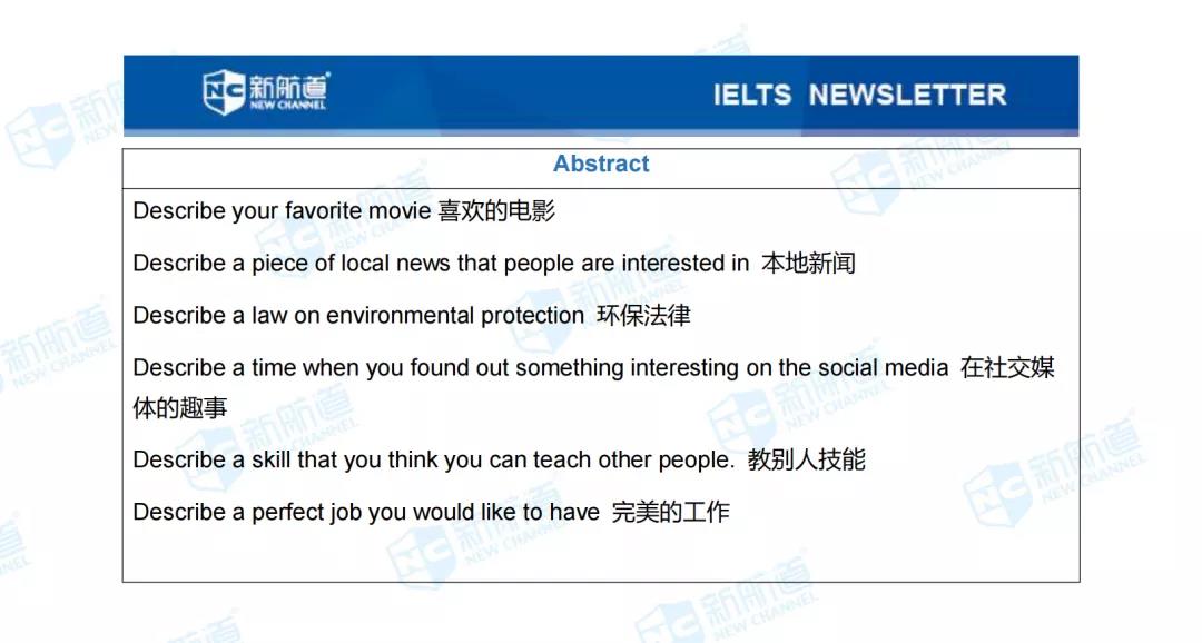 雅思考试机经