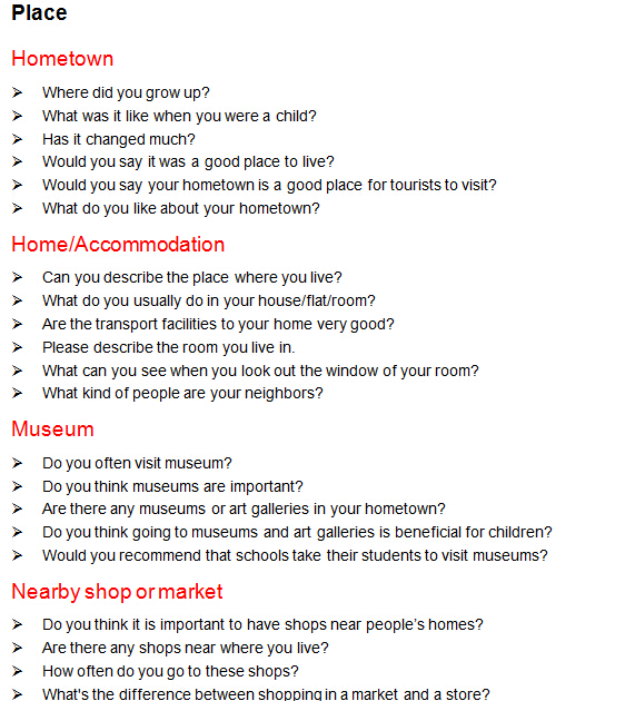 2015年7月4日雅思口语预测