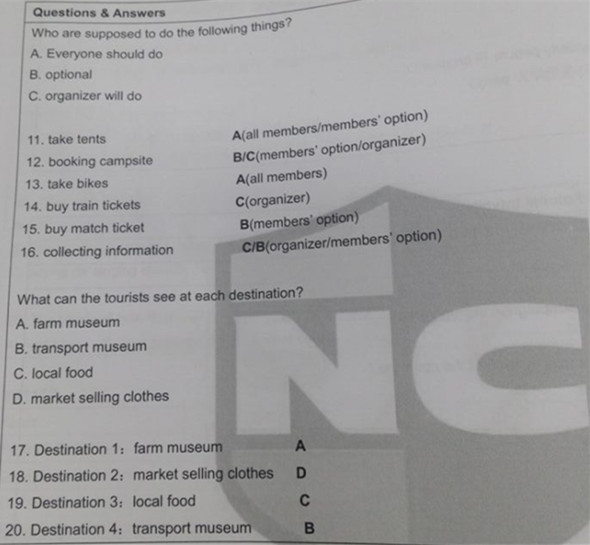 雅思听力机经版本号Section2原文阅读 V11130